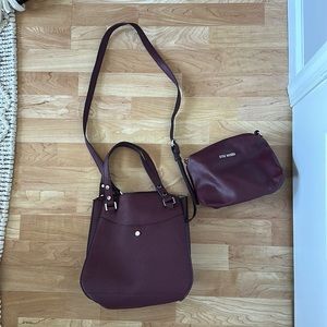 Steve Madden crossbody bag with matching makeup bag